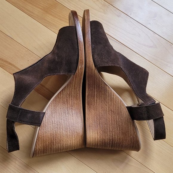 Suede Wedge Sandals - Picture 3 of 7